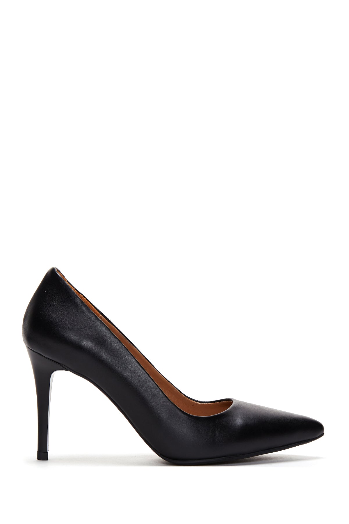 Women's Black Leather Stiletto 22WFD160118 | Derimod