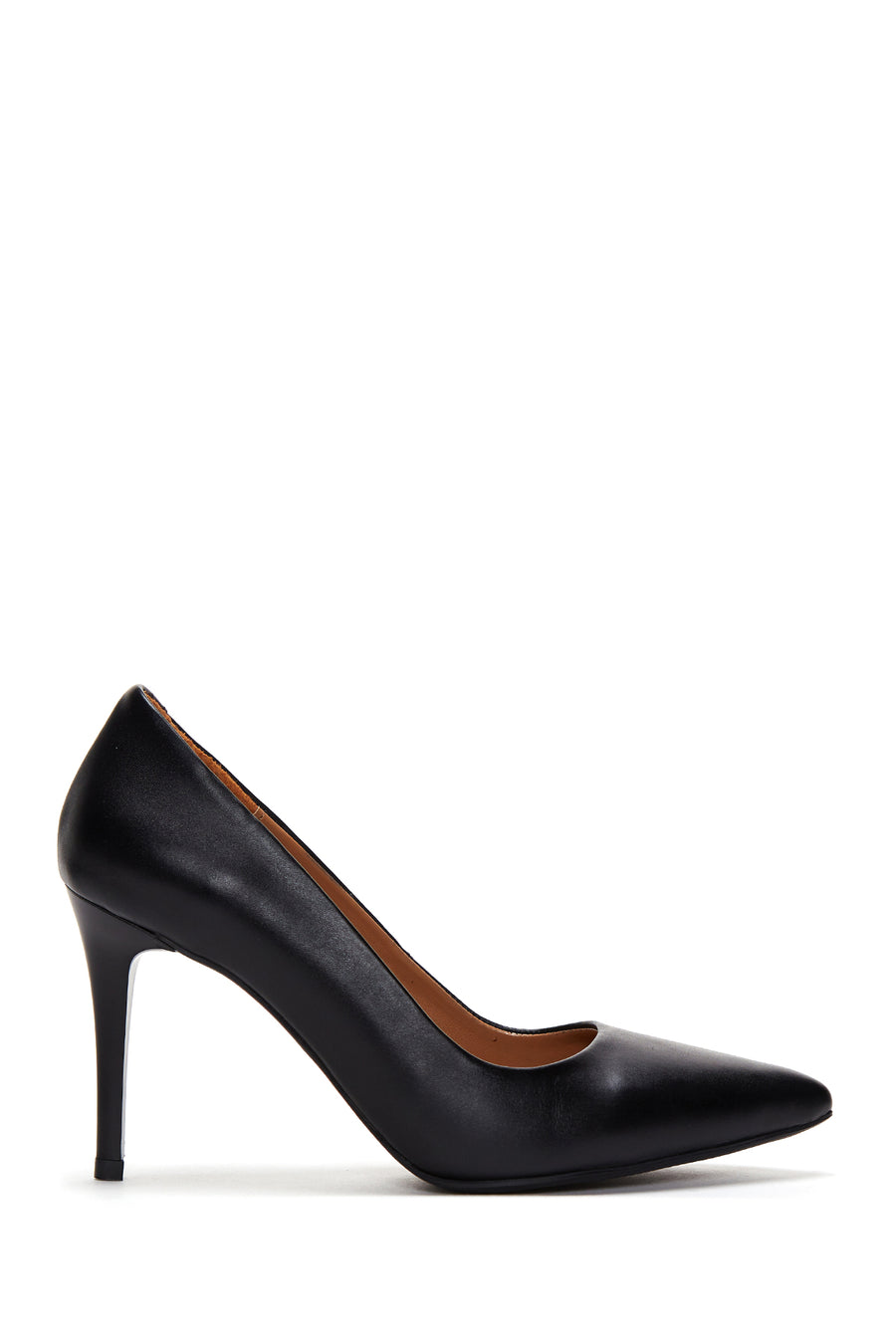 Women's Black Leather Stiletto 22WFD160118 | Derimod