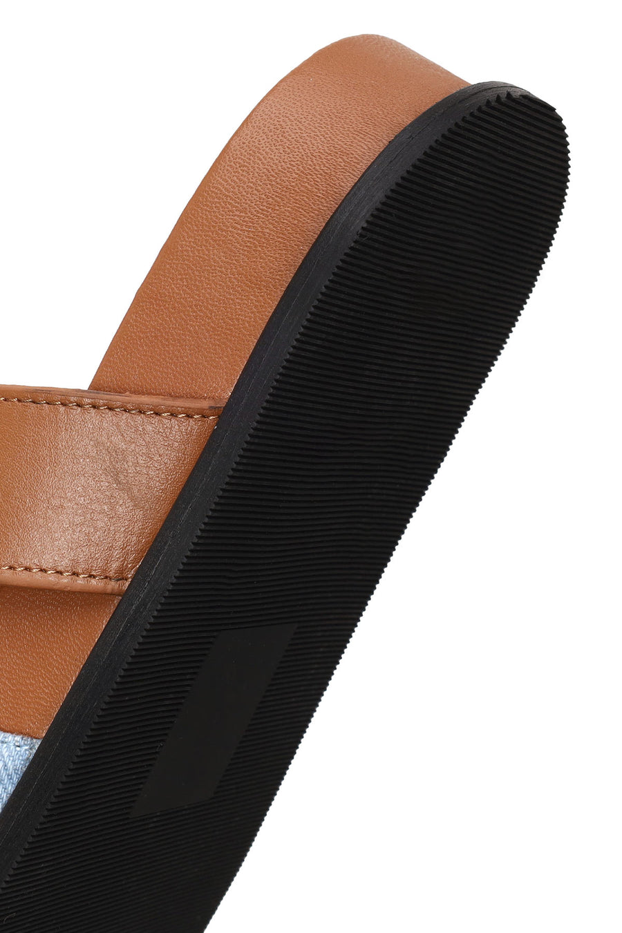 Woman Tan Strappy Leather Slipper