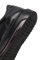 Male Black Lace-Up Leather Sneaker | Derimod