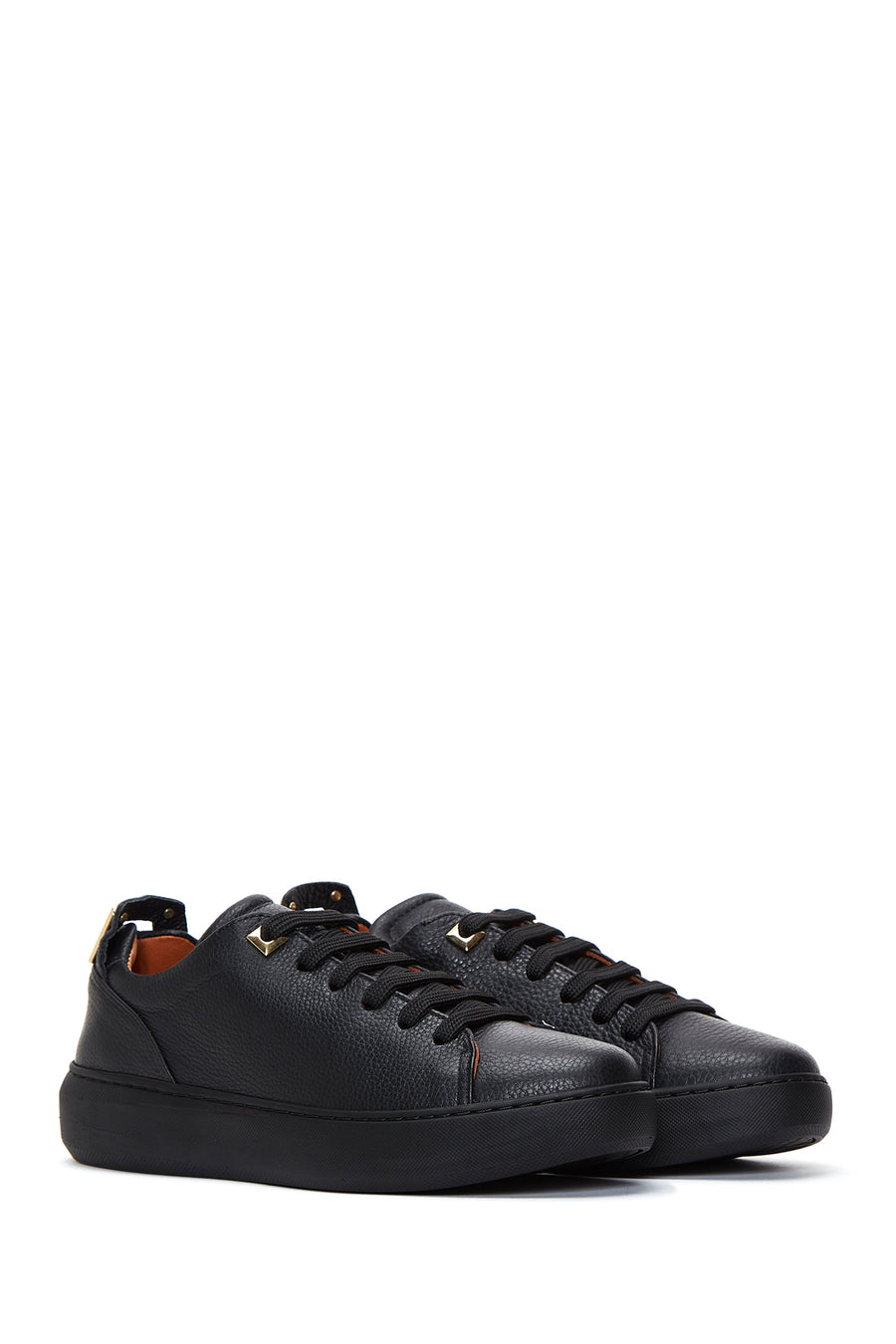 Women's Black Leather Sneaker