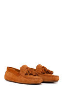 Woman Tan Tasselled Suede Leather Loafer | Derimod