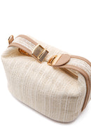 Women's Cream Long Straw Mini Handbag | Derimod
