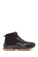 Men's Brown Lace-Up Leather Casual Boots | Derimod