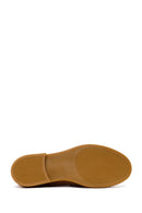 Woman Tan Beaded Suede Loafer | Derimod
