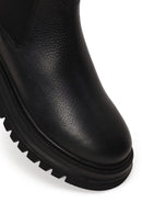 Harley Davidson Male Gray 12011 Thick-Soled Leather Chelsea Boots | Derimod
