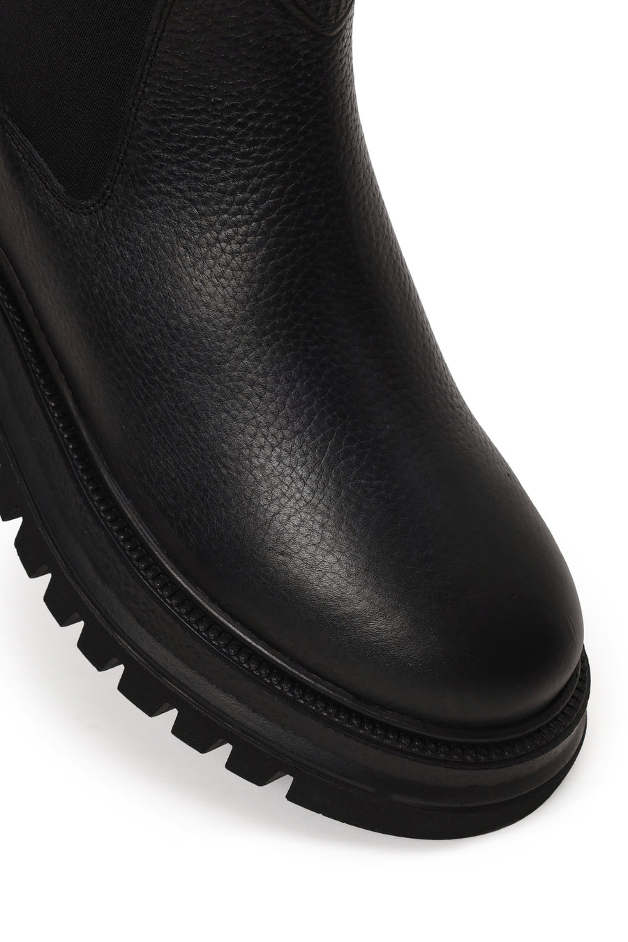 Harley Davidson Male Gray 12011 Thick-Soled Leather Chelsea Boots