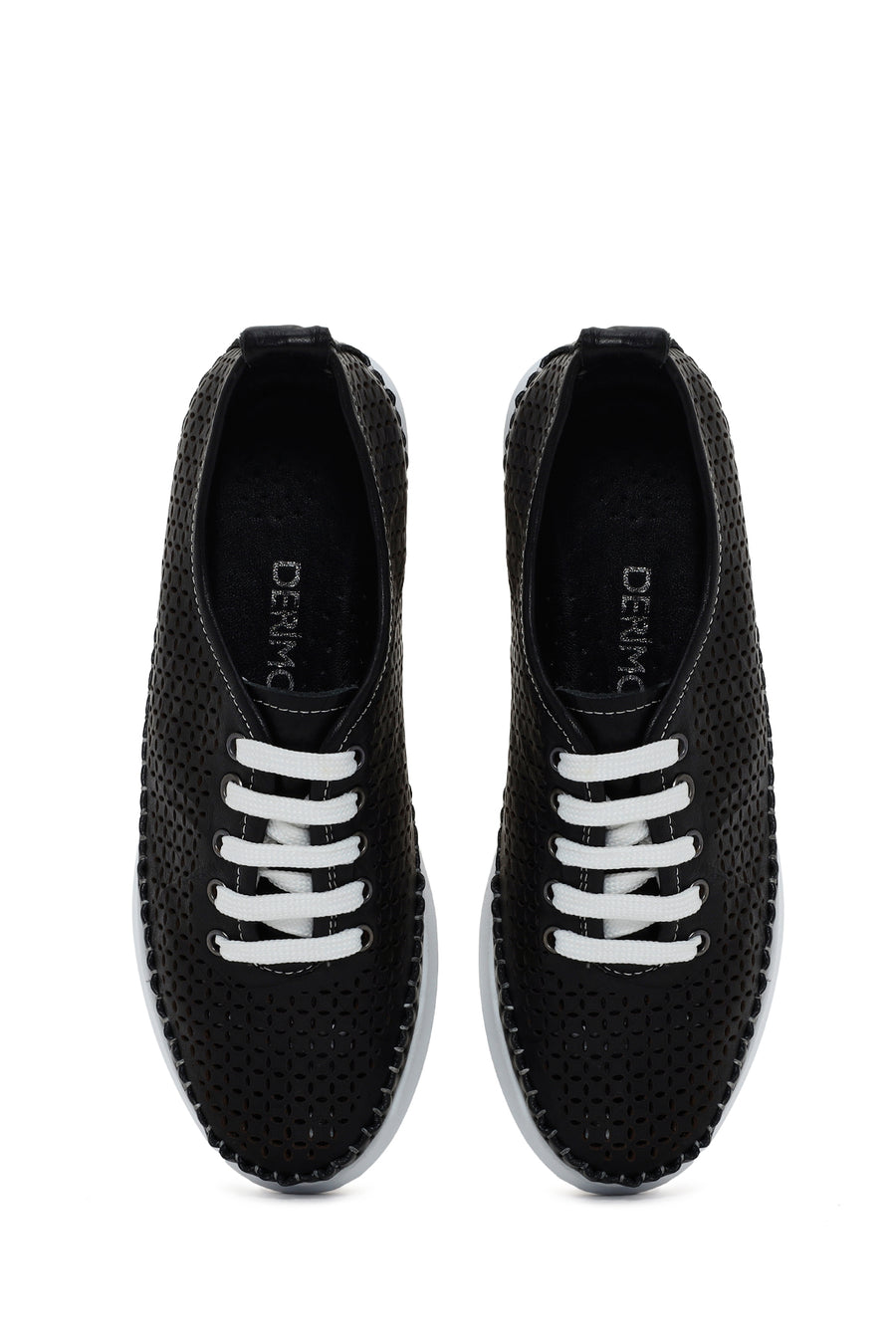 Women's Black Laced Thick Soled Shoes