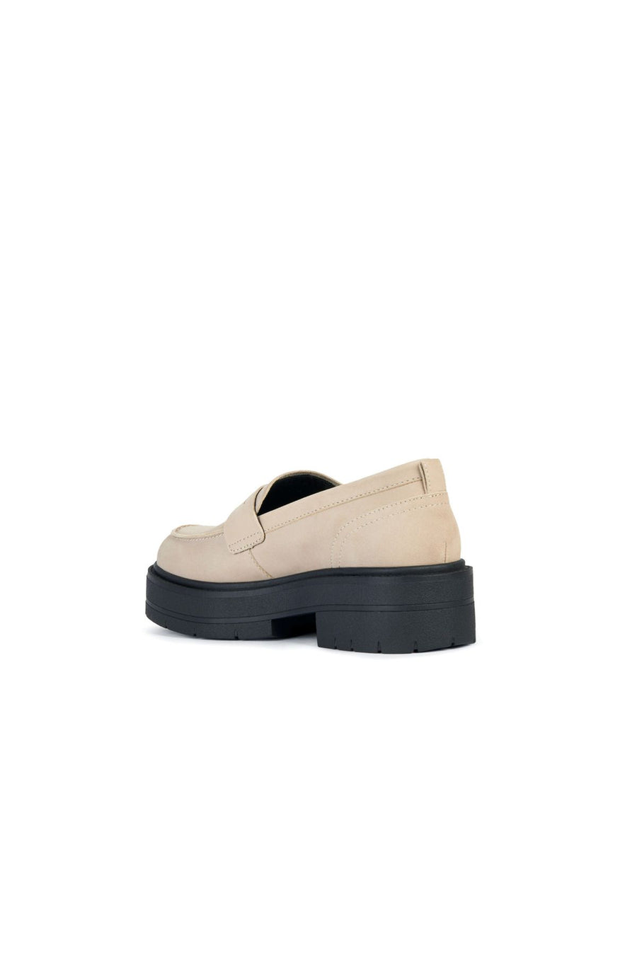 Geox Women's Beige Spherica EC7 Suede Leather Masculine Loafer