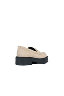 Geox Women's Beige Spherica EC7 Suede Leather Masculine Loafer | Derimod