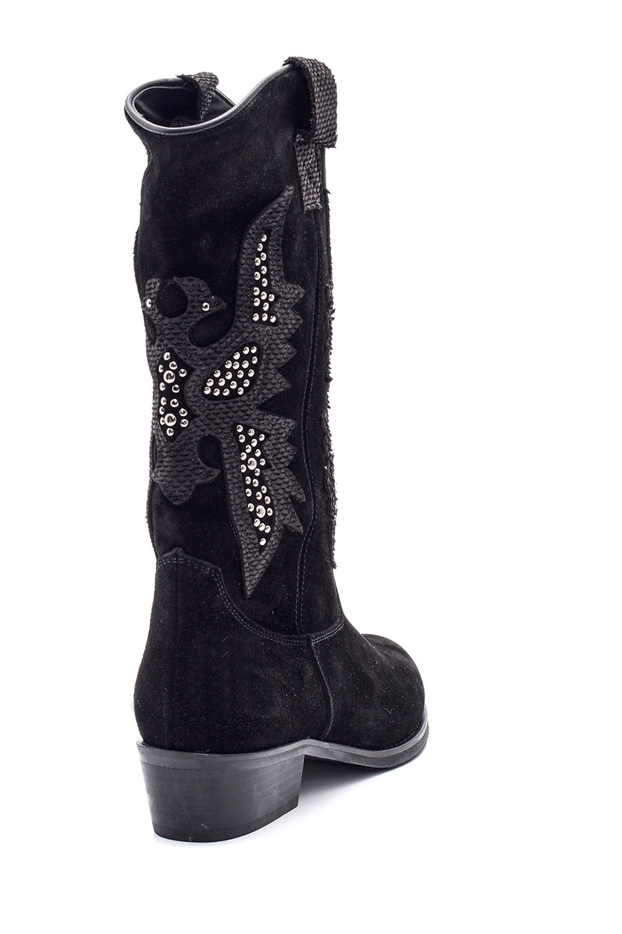 Women's Suede Leather Cowboy Boots