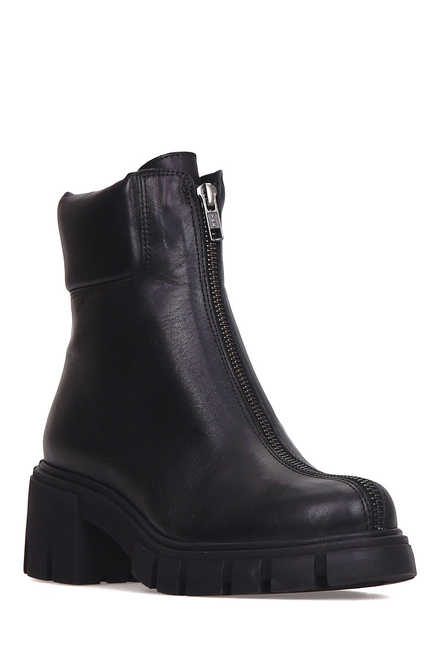 Women's Zippered Leather Boots