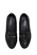 Women's Black Leather Classic Loafer | Derimod