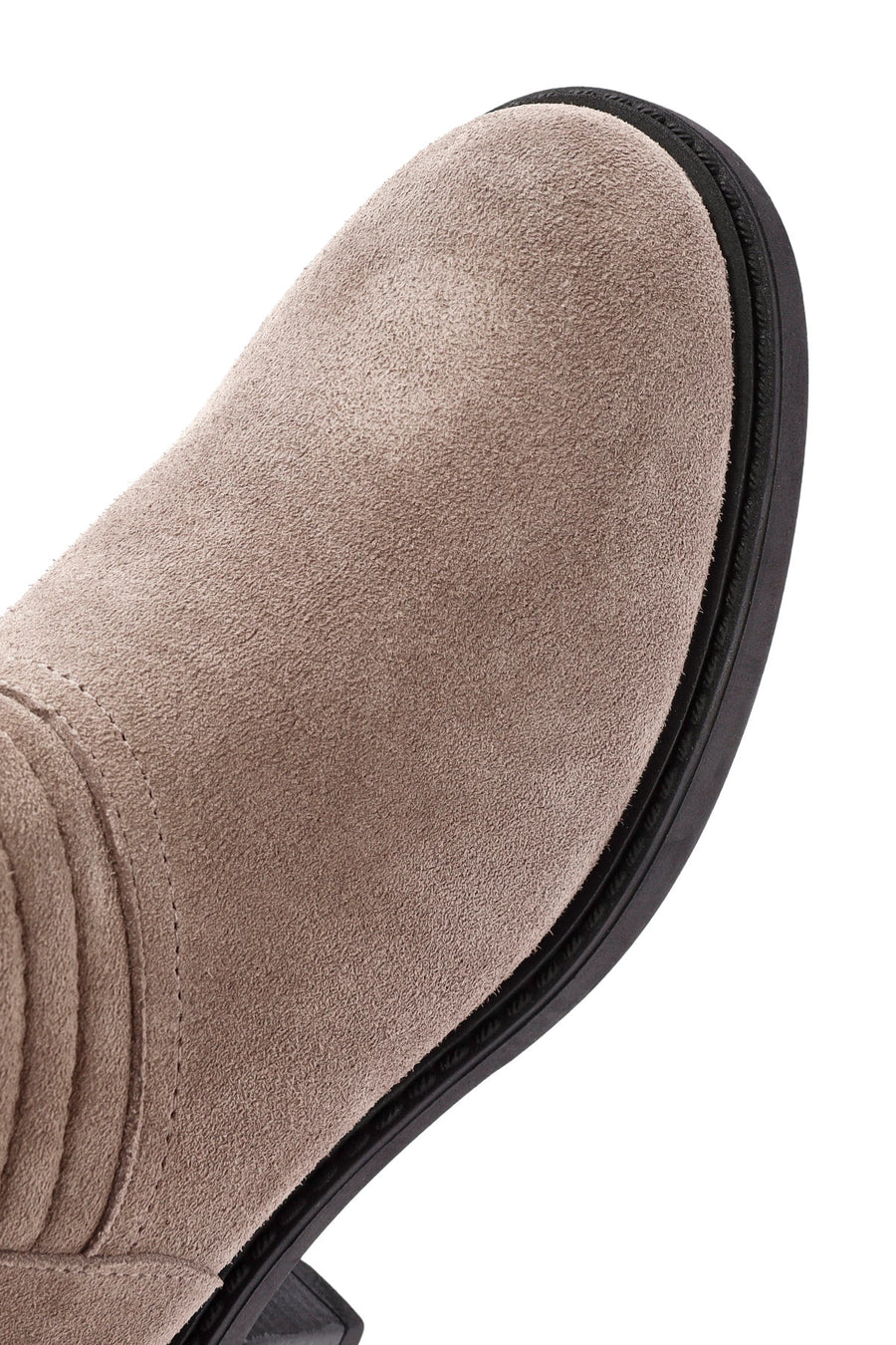 Women's Mink Zippered Thick Heel Suede Leather Boots