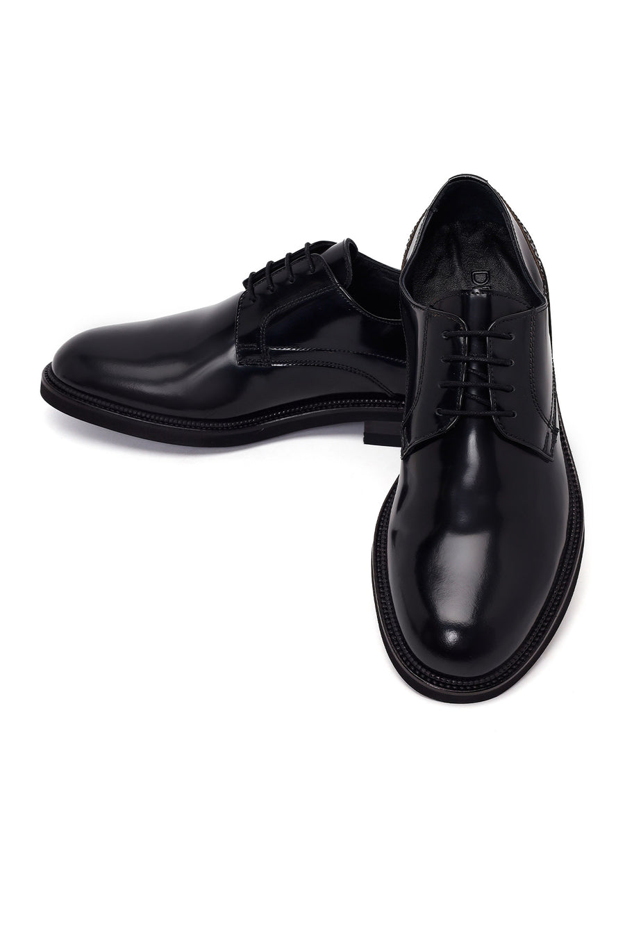 Male Black Lace-up Leather Casual Shoes