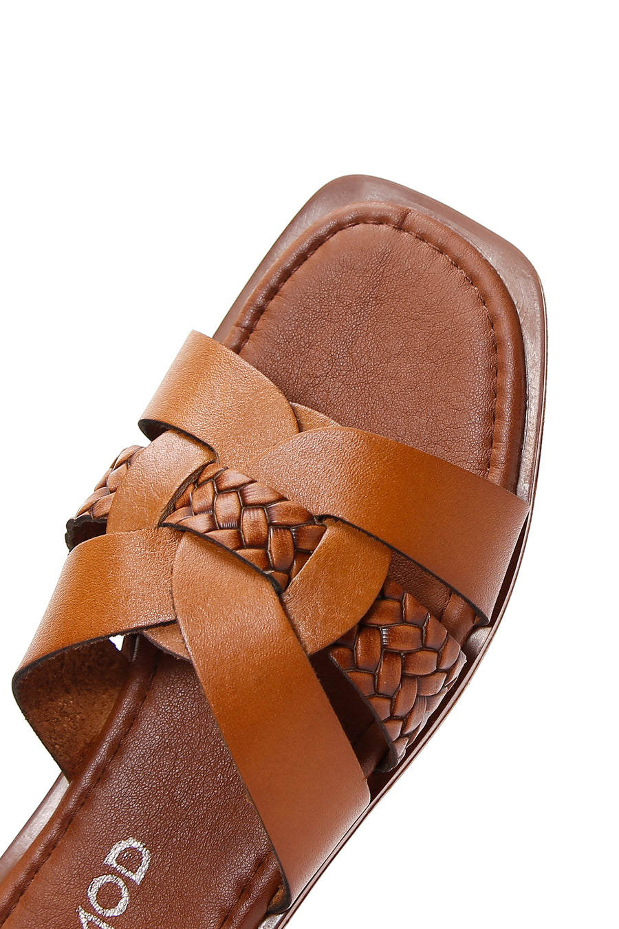 Women's Tan Leather Slippers