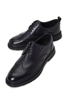 Derimod Fly Male Navy Lace-up Leather Casual Shoes | Derimod