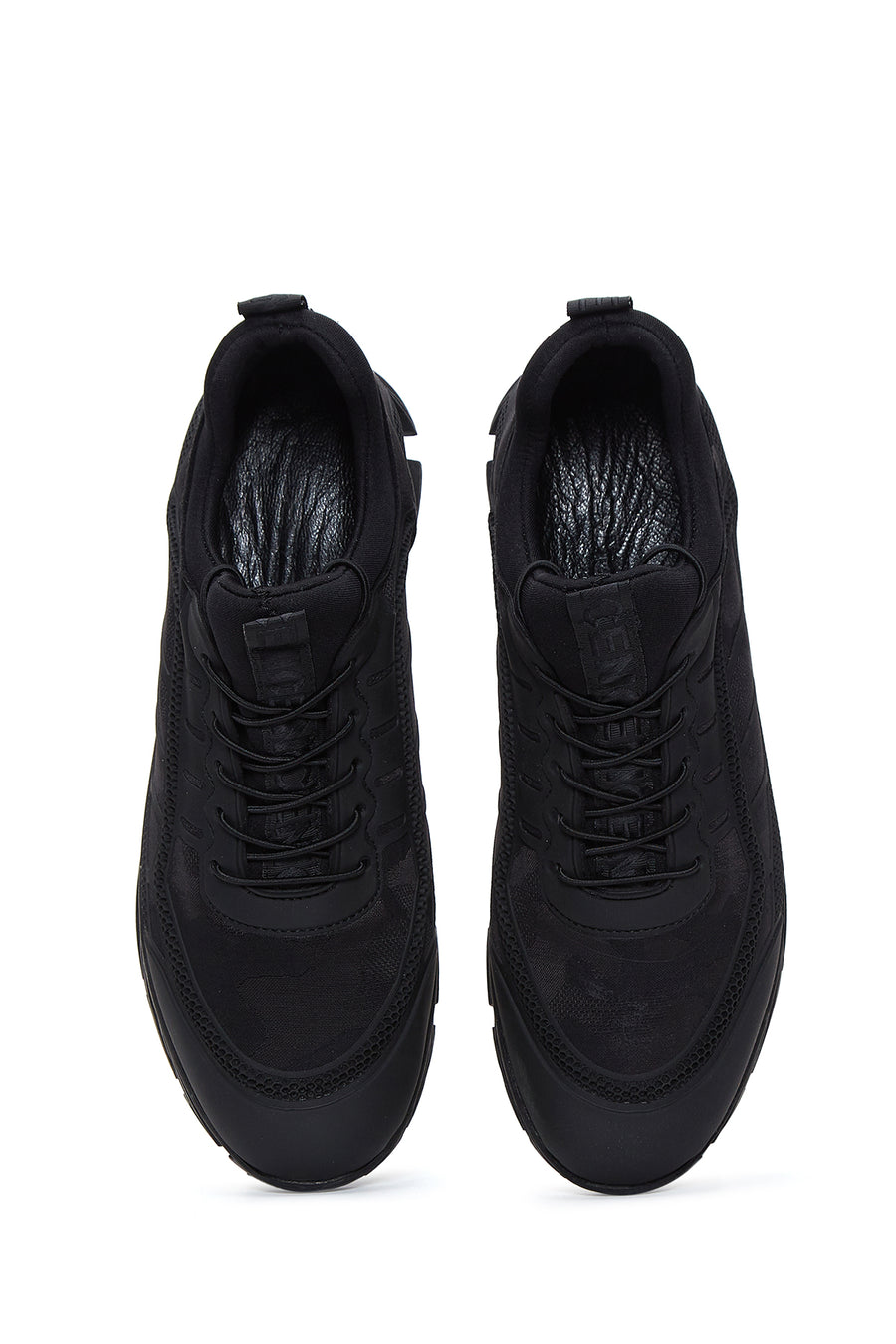 Men's Black Leather Casual Sneaker