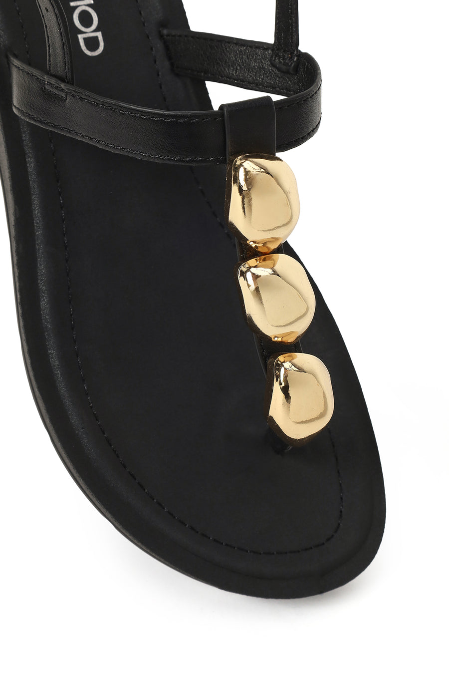 Woman Black Accessory Thong Sandals