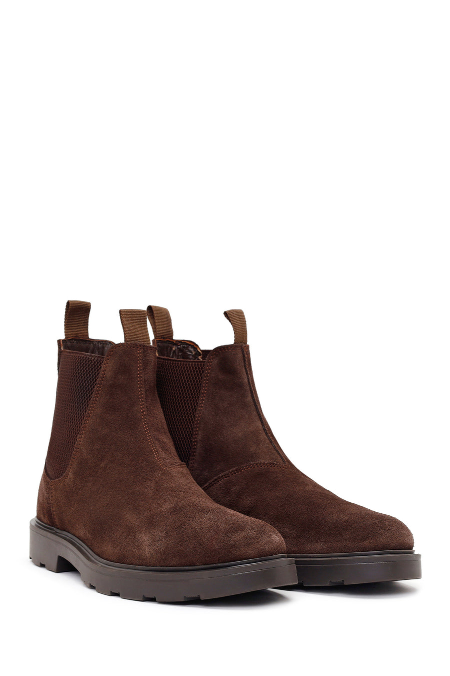 Male Brown Suede Chelsea Boots