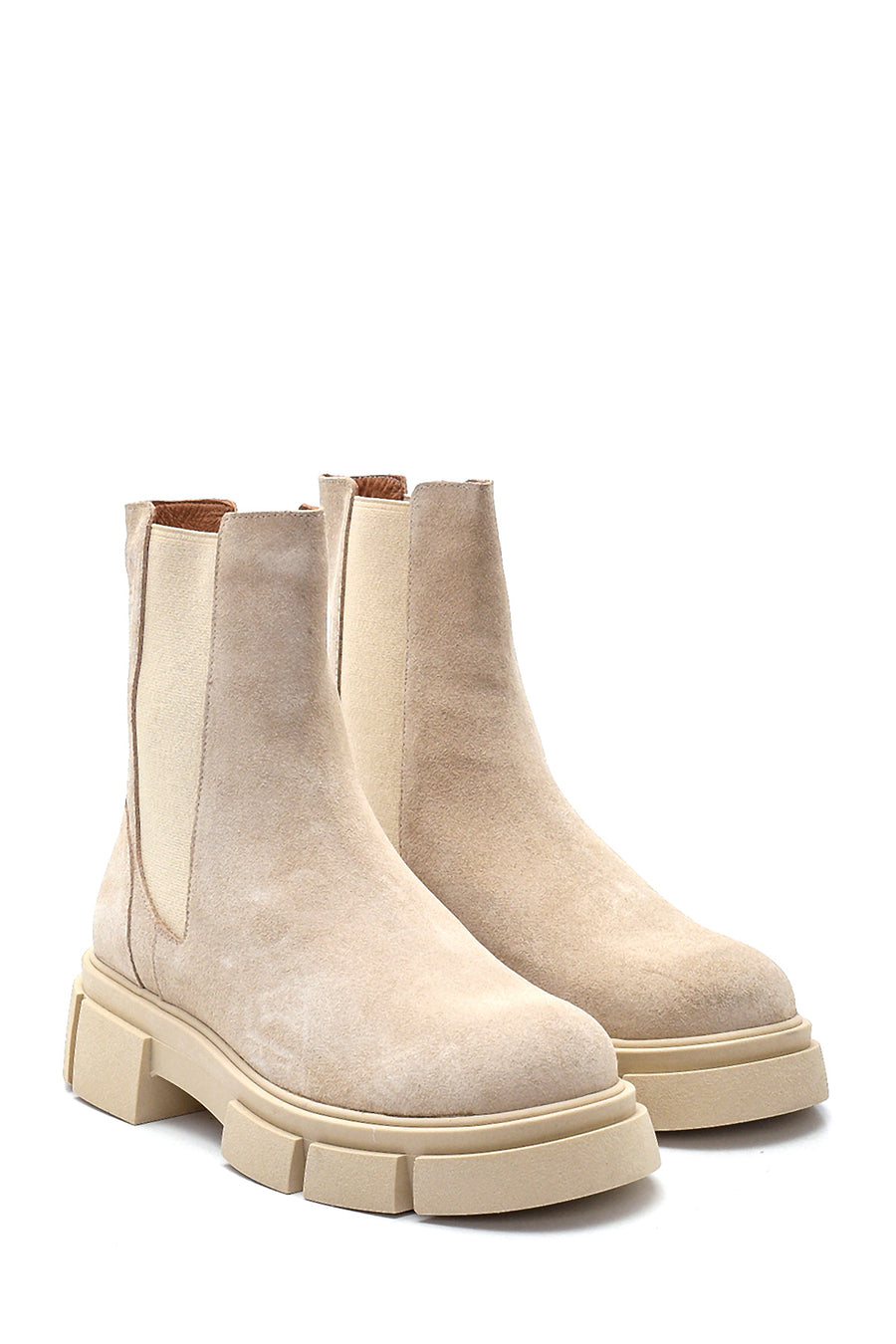 Women's Suede Thick Soled Chelsea Boots