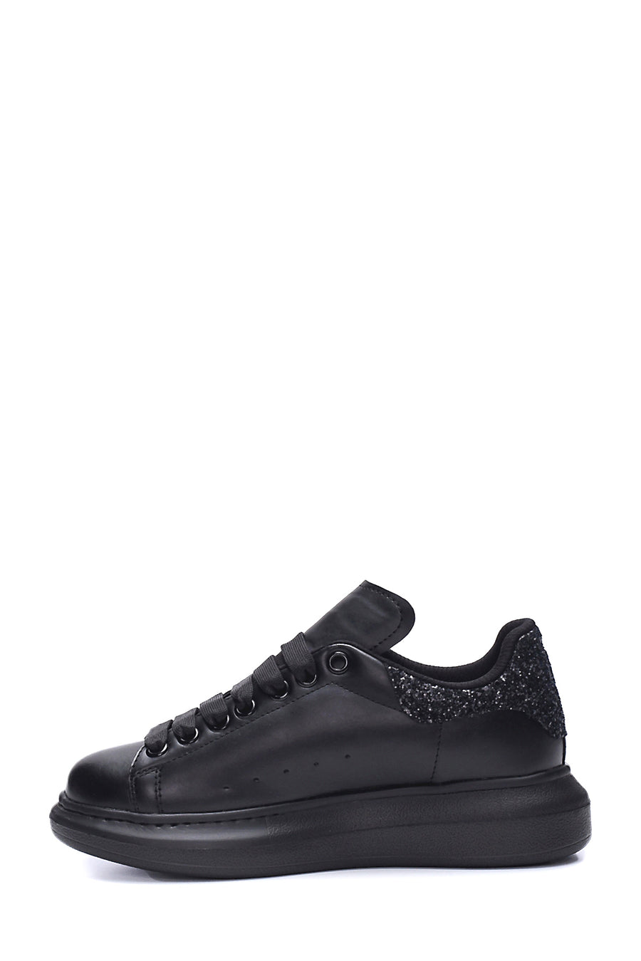 Women's Black Thick Soled Sneaker