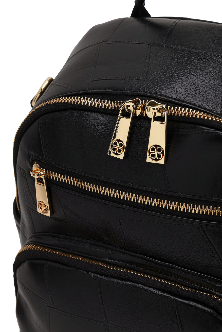 Woman Black Long-Strap Backpack