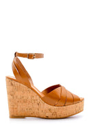 Women's Leather Wedge Heeled Shoes | Derimod