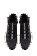 Men's Black Lace-Up Leather Casual Sneaker | Derimod