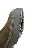 Women's Khaki Zipper Boots | Derimod