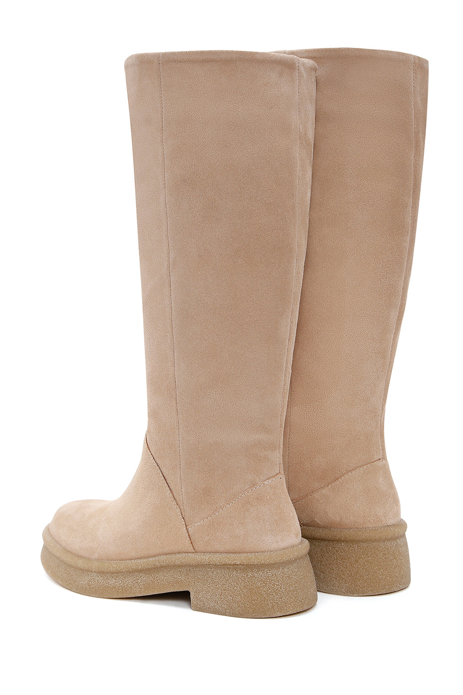Women's Beige Suede Leather Boots