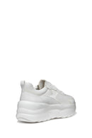 Geox Kadın Beyaz D Xtors D - Mesh + Geobuck Bağcıklı Kalın Tabanlı Sneaker | Derimod