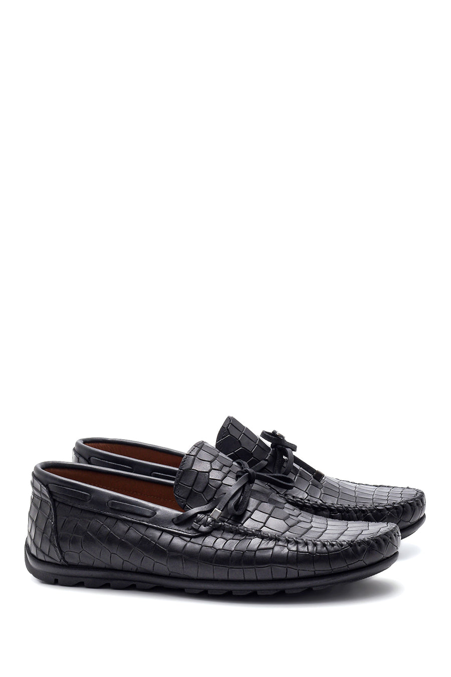 Erkek Deri Kroko Loafer