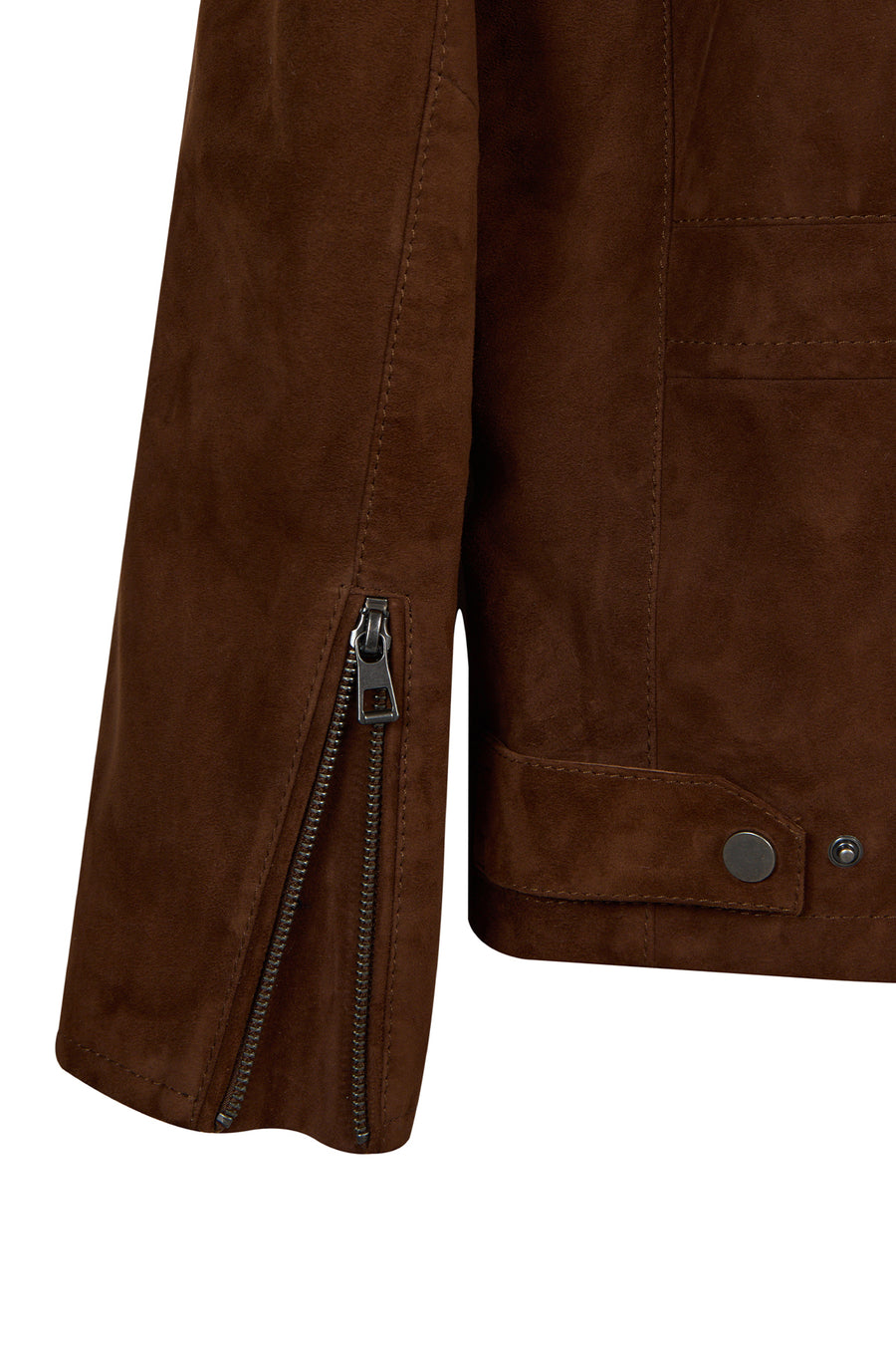 Howard Erkek Kahverengi Slim-Fit Süet Deri Ceket