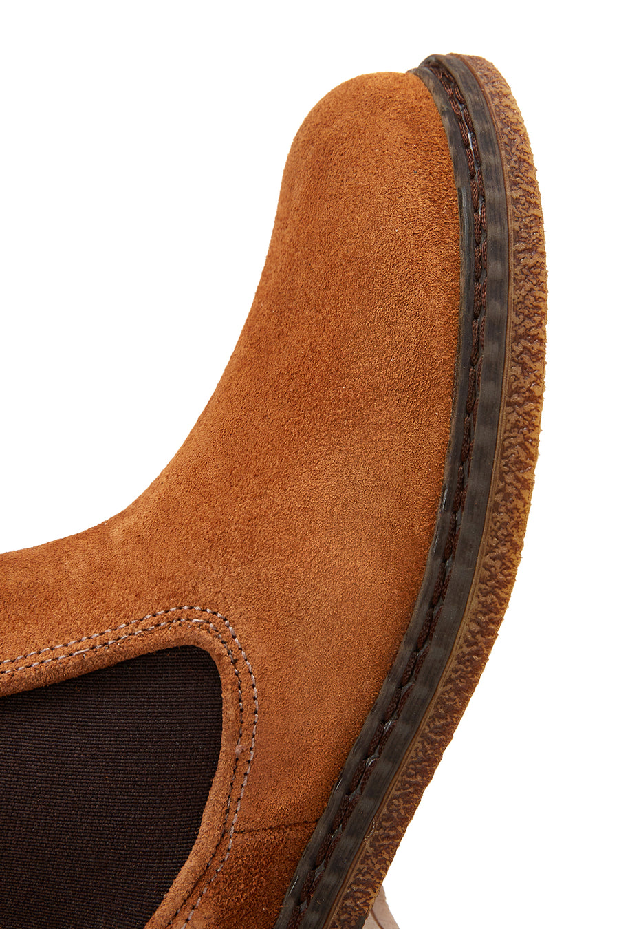 Women's Tan Suede Leather Chelsea Boots