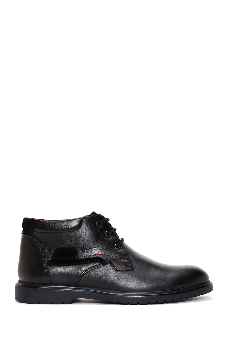 Men's Black Leather Casual Boots 22WFD660418 | Derimod