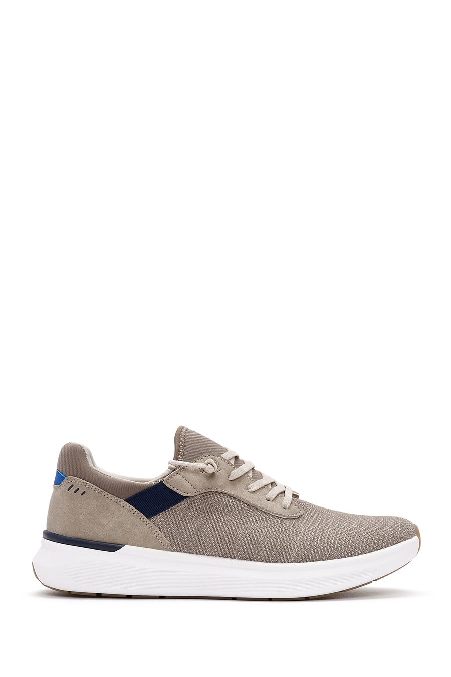 Derimod Zero Erkek Bej Bağcıklı Kalın Tabanlı Kumaş Sneaker 25SFD69136F | Derimod