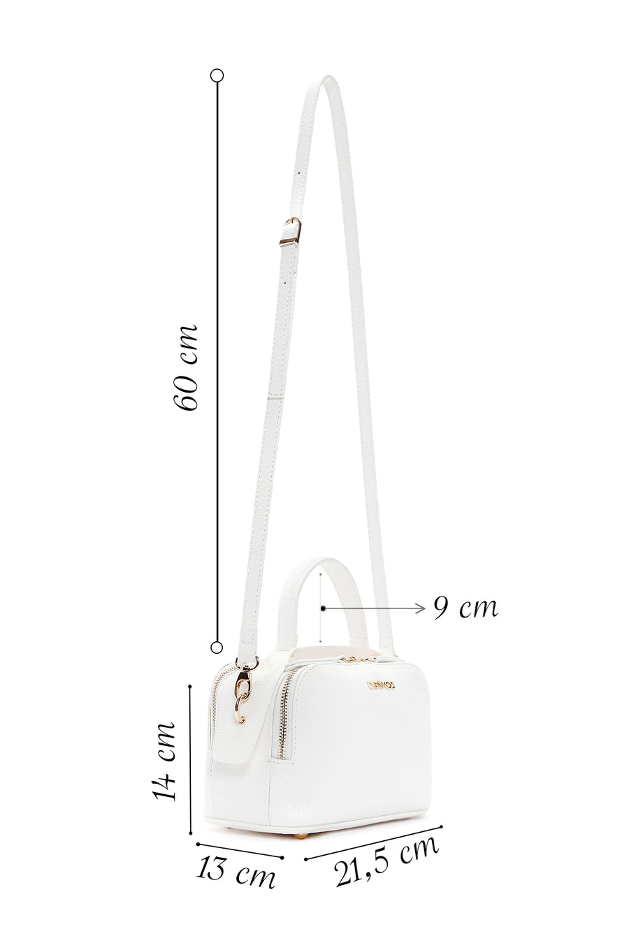 Women's White Long Strap Crossbody Bag