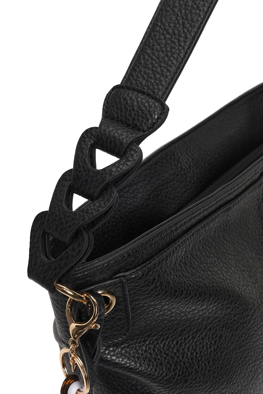 Woman Black Long-Strap Shoulder Bag