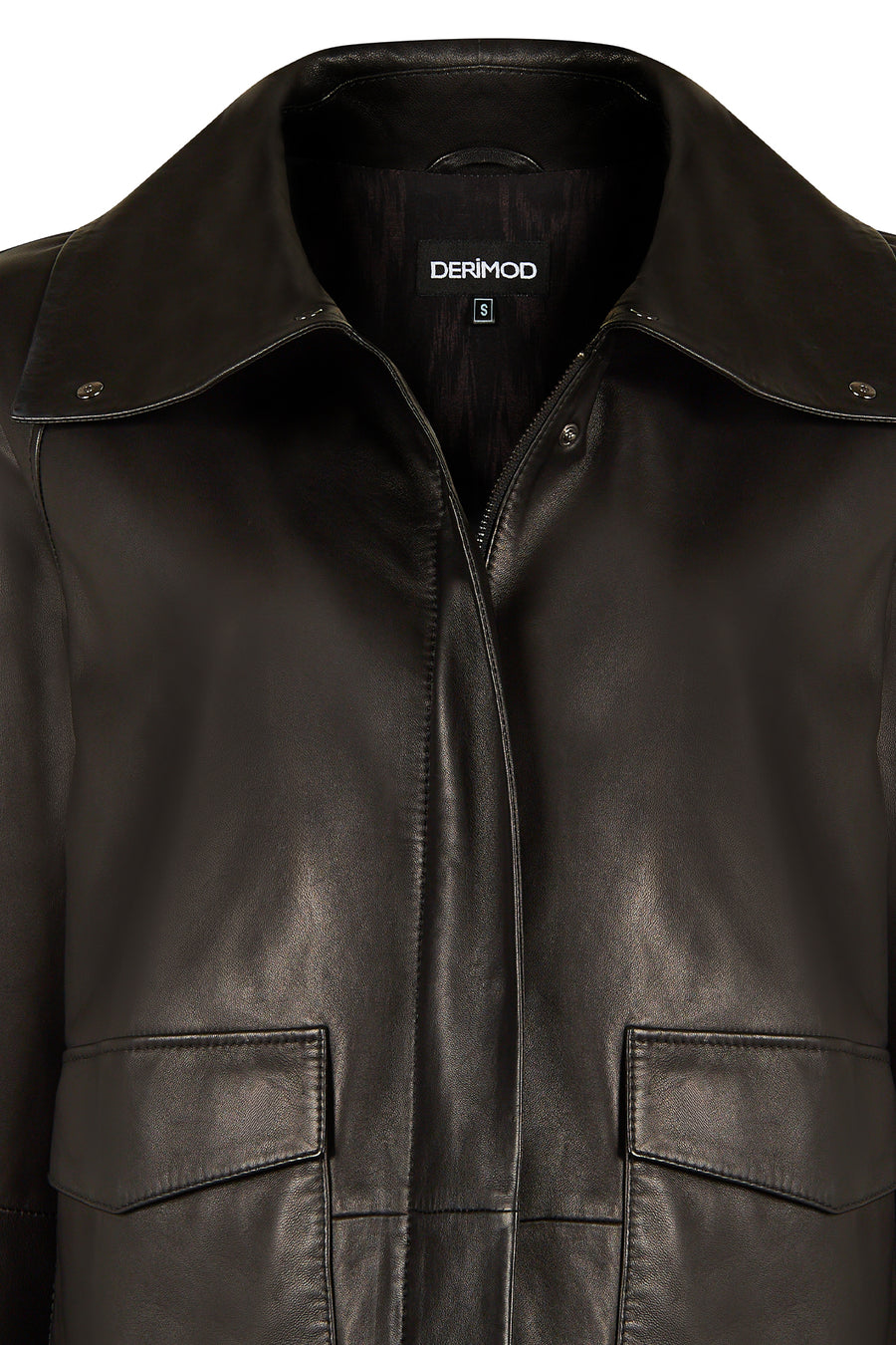 Florida-X Woman Black A-Line Leather Jacket