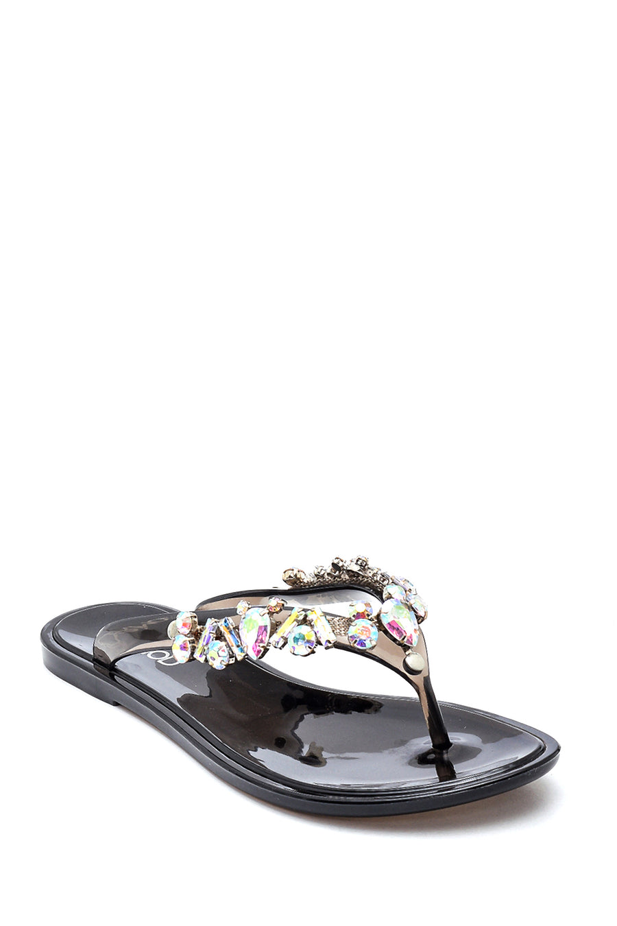 Women's Black Stone Flip Flops