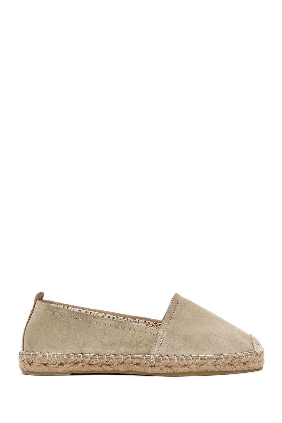 Women's Beige Suede Leather Espadrille 25SFD205310 | Derimod