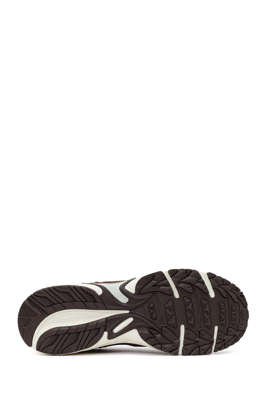 Male Brown Lace-Up Thick-Soled Leather Sneaker