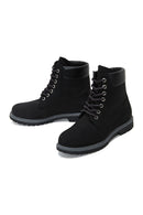 Women's Black Lace-Up Nubuck Leather Boots | Derimod