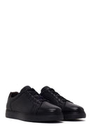 Male Black Lace-Up Leather Sneaker | Derimod