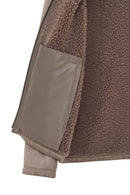 Lozan Men's Beige Fur Collar Teddy Coat | Derimod