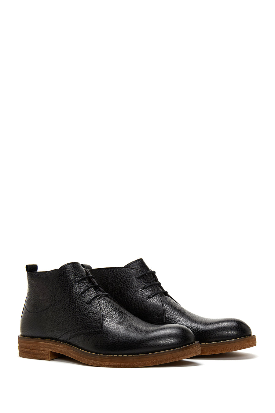 Men's Black Leather Casual Boots