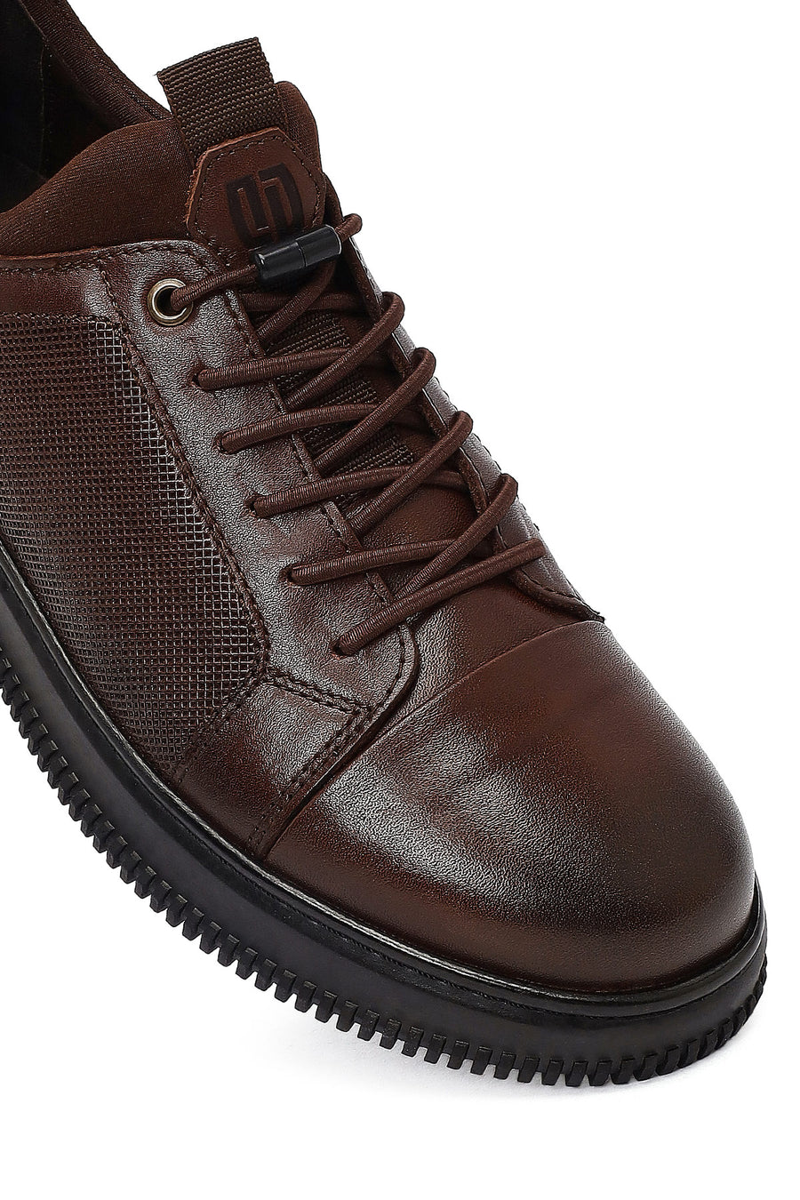 Male Brown Lace-Up Leather Sneaker