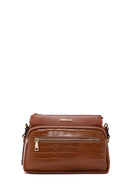 Women's Brown Long Strap Crocodile Crossbody Bag | Derimod