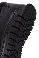 Woman Black Thick-Soled Leather Comfort Shoes | Derimod